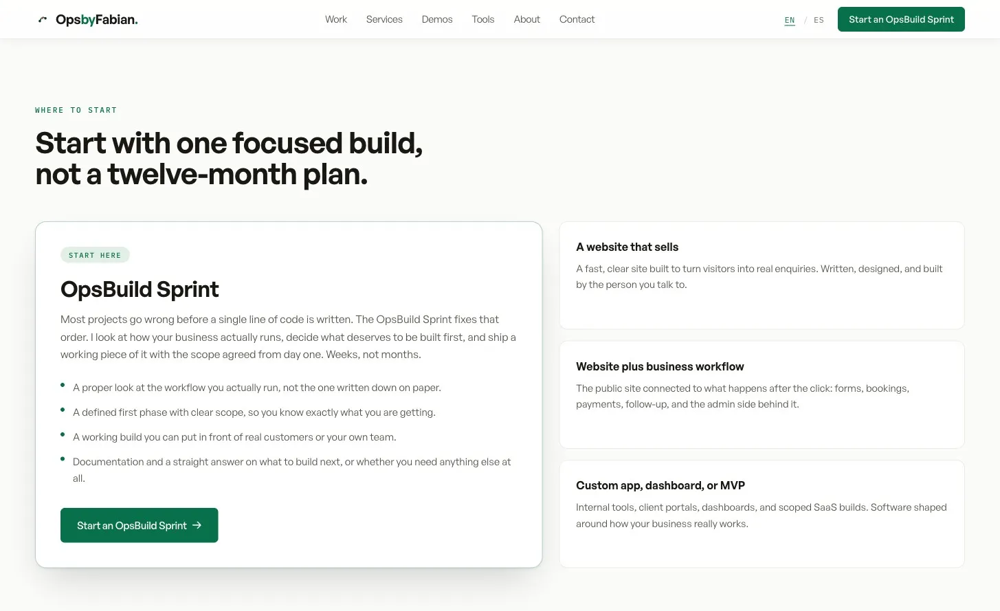 OpsByFabian, a product designed and built by Fabian Janiszewski